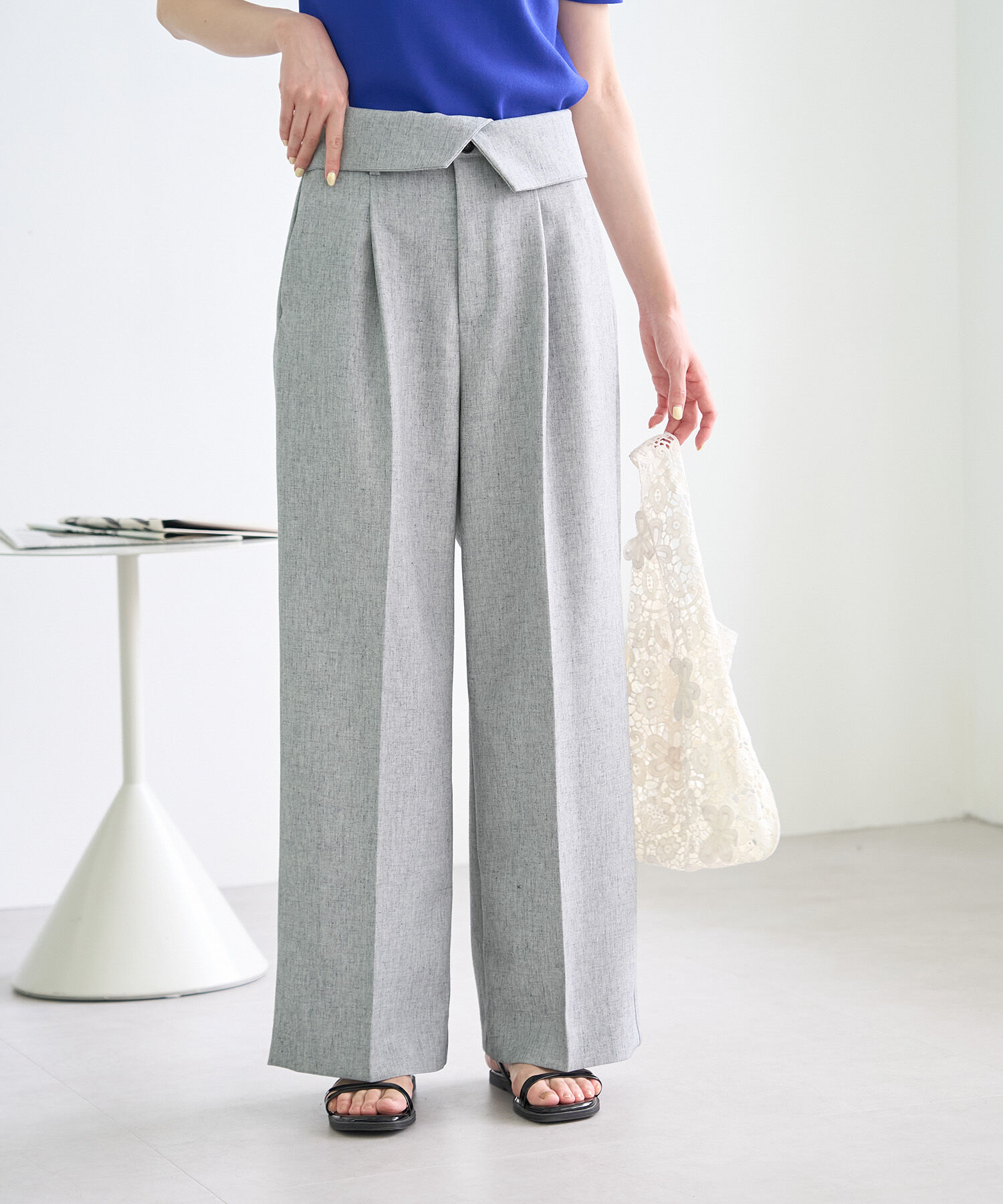 Rope&rsquo;Picnic「【ご好評につき新色追加決定！】リネン混シャンブレーパンツ/セットアップ対応・UVケア」|その他|