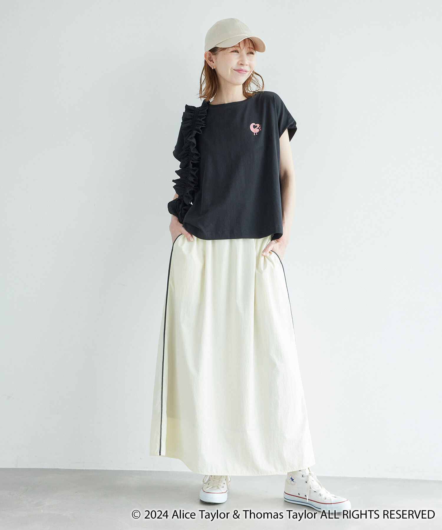 Rope&rsquo;Picnic「【BARBAPAPA(バーバパパ)&times;ROPE' PICNIC】フレンチスリーブTシャツ」|Tシャツ・カットソー|