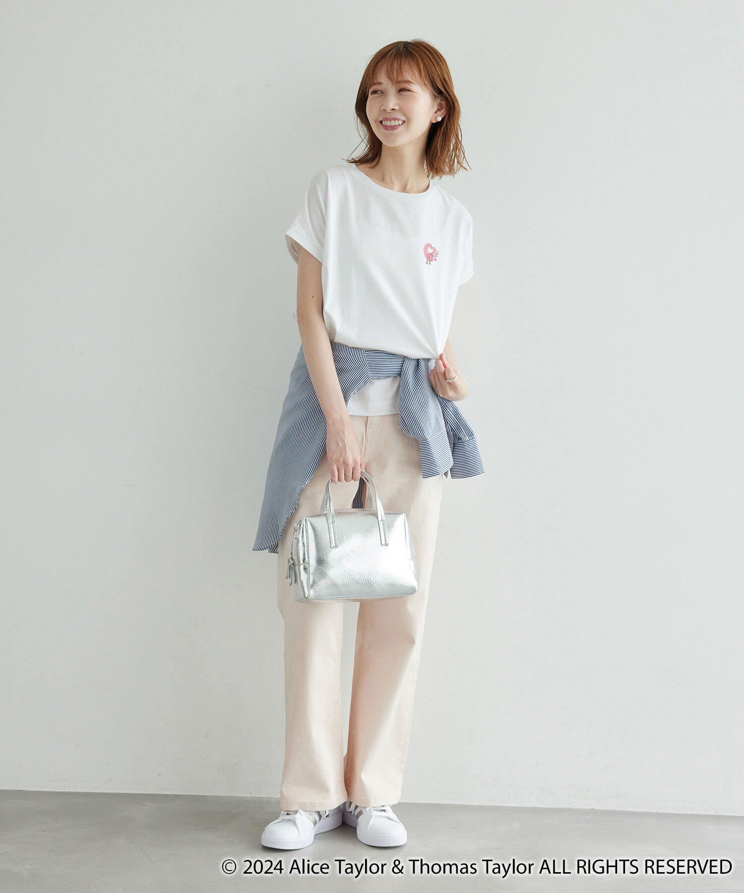 Rope&rsquo;Picnic「【BARBAPAPA(バーバパパ)&times;ROPE' PICNIC】フレンチスリーブTシャツ」|Tシャツ・カットソー|