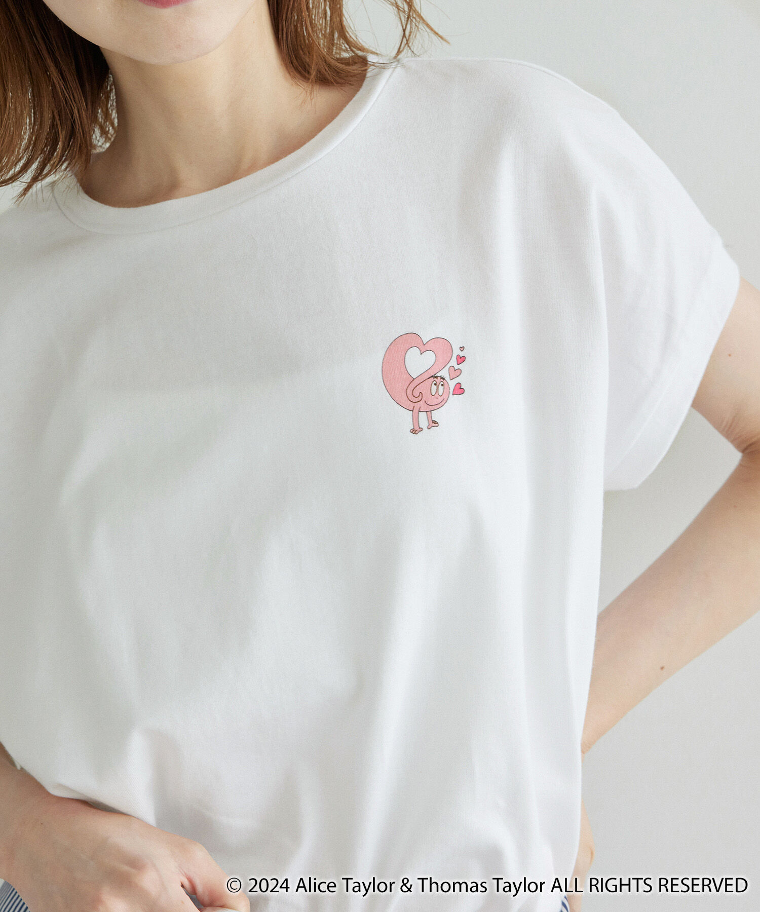 Rope&rsquo;Picnic「【BARBAPAPA(バーバパパ)&times;ROPE' PICNIC】フレンチスリーブTシャツ」|Tシャツ・カットソー|
