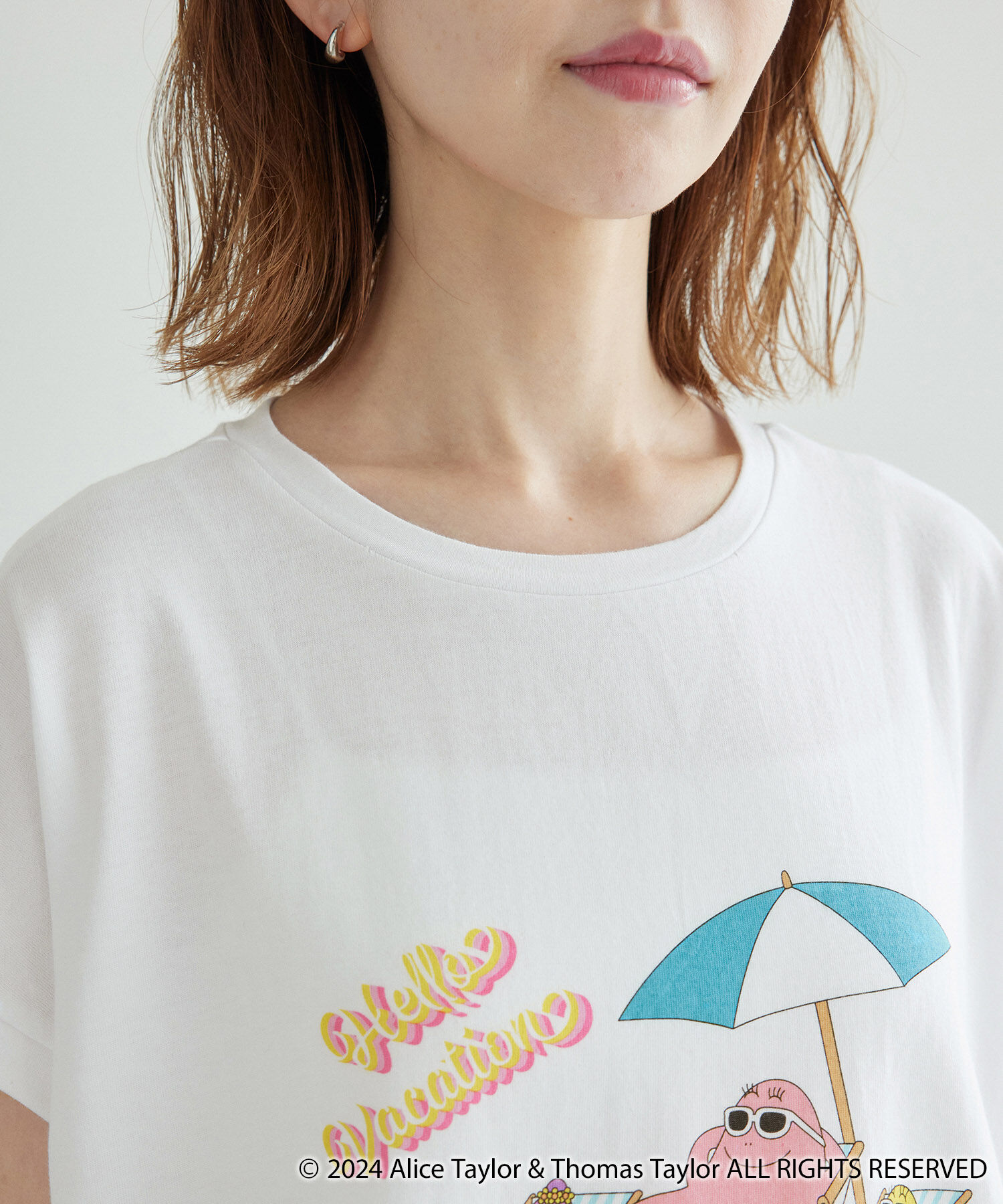 Rope&rsquo;Picnic「【BARBAPAPA(バーバパパ)&times;ROPE' PICNIC】フレンチスリーブTシャツ」|Tシャツ・カットソー|