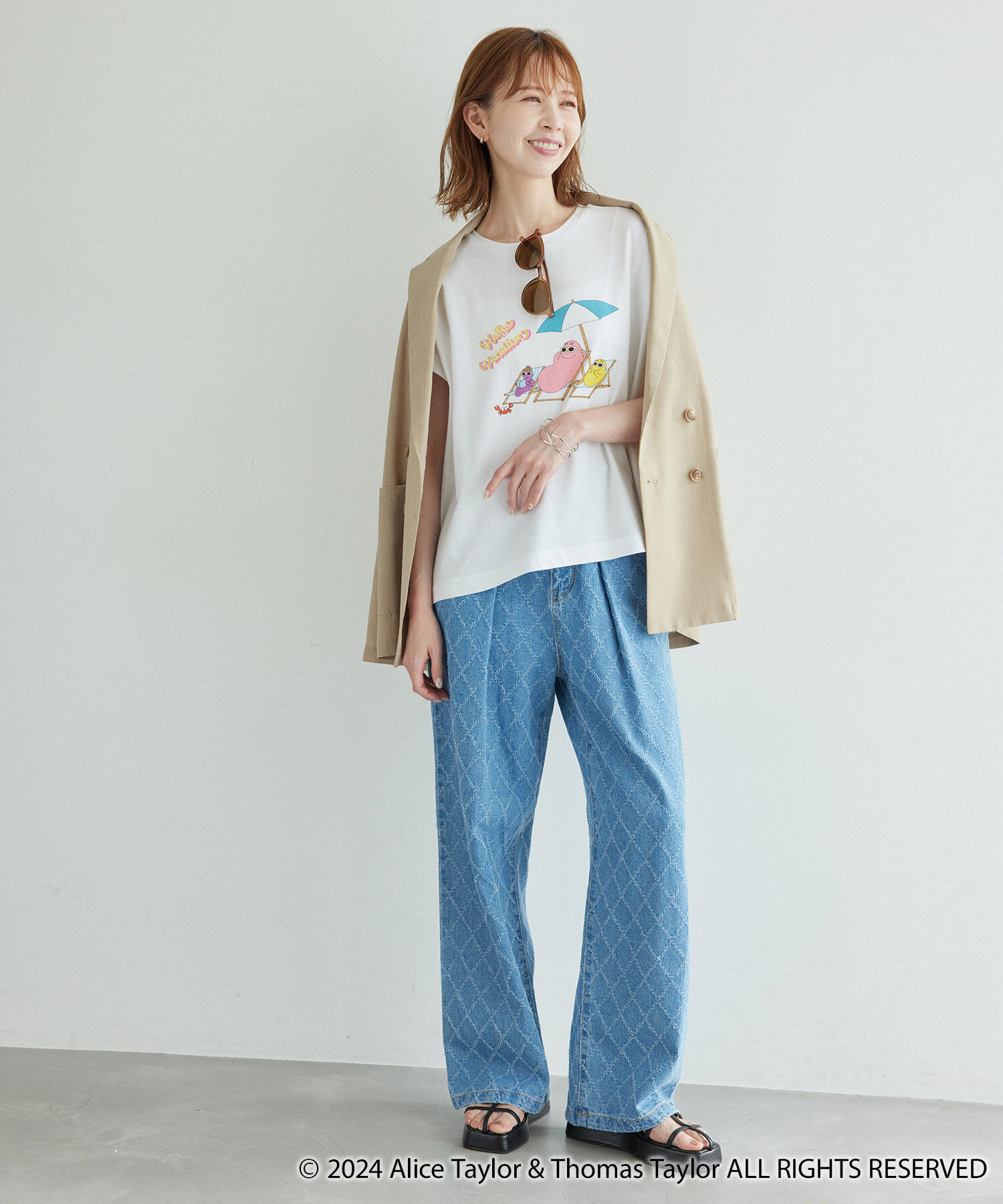 Rope&rsquo;Picnic「【BARBAPAPA(バーバパパ)&times;ROPE' PICNIC】フレンチスリーブTシャツ」|Tシャツ・カットソー|