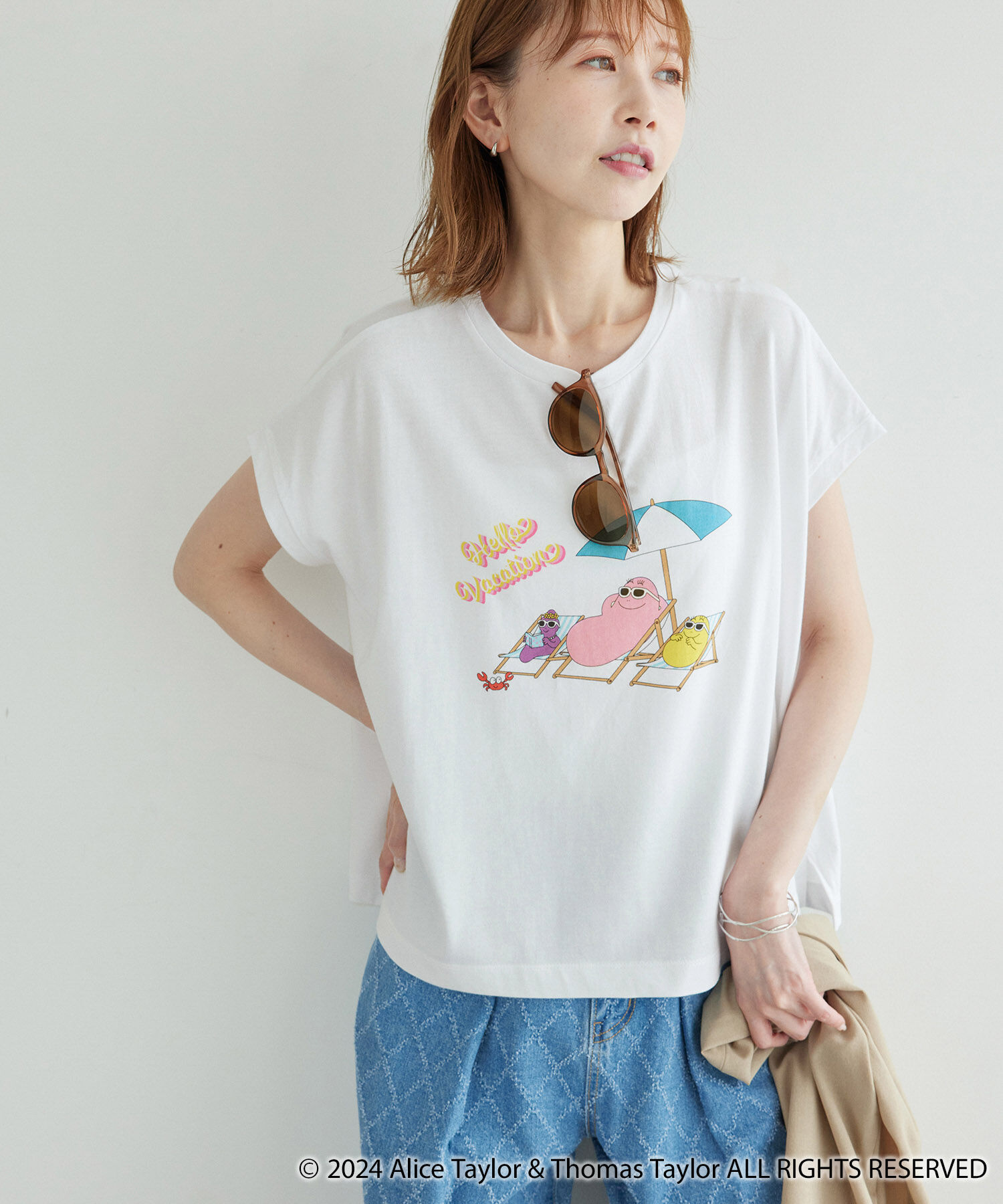 Rope&rsquo;Picnic「【BARBAPAPA(バーバパパ)&times;ROPE' PICNIC】フレンチスリーブTシャツ」|Tシャツ・カットソー|