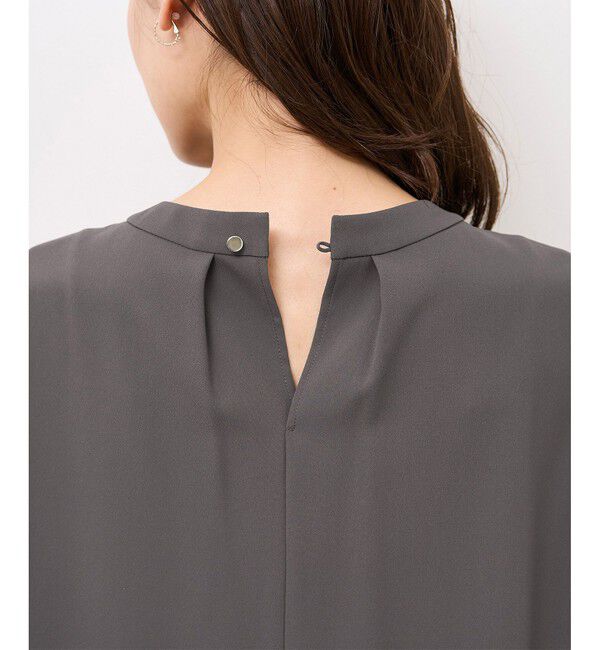 Rope&rsquo;Picnic「【WEB限定カラー・サイズ】メタルパーツフロントフリルタイブラウス/通勤対応」|シャツ・ブラウス|