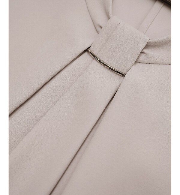 Rope&rsquo;Picnic「【WEB限定カラー・サイズ】メタルパーツフロントフリルタイブラウス/通勤対応」|シャツ・ブラウス|