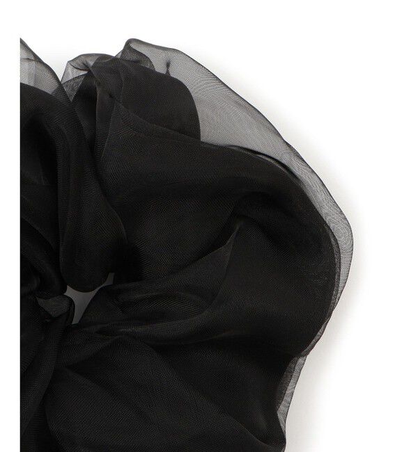 ROPE PICNIC PASSAGE「プレート付きオーガンジー&times;シャイニーコンビシュシュ」|ヘアゴム・シュシュ|