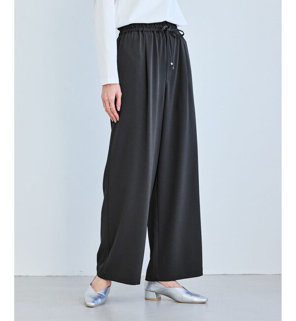 Rope&rsquo;Picnic「ステファニージョグイージーワイドパンツ」|チノ|チャコール(06)