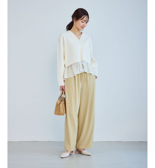 Rope&rsquo;Picnic「ステファニージョグイージーワイドパンツ」|チノ|