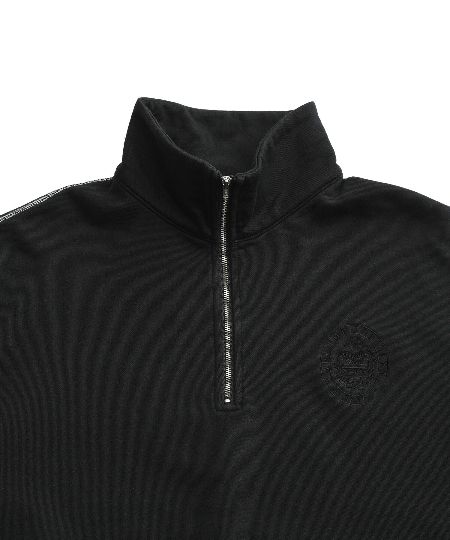 ADAM ET ROPE'「《別注》【SPALDING/スポルディング】EMBROIDERY HALF ZIP POLO SWEAT / UNISEX」|スウェット・ジャージ|