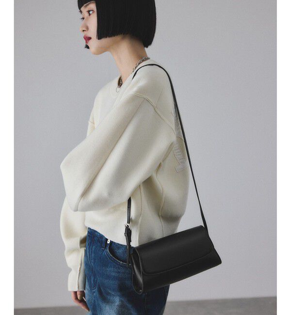 ADAM ET ROPE'「フラップミニショルダーバッグ」|ショルダー・メッセンジャー|ブラック(01)