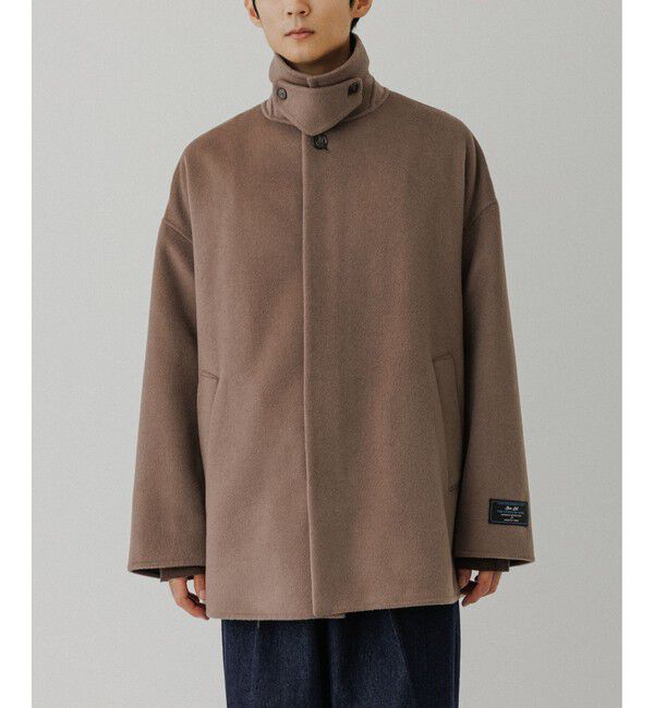 ADAM ET ROPE'「メリノウール ダブルフェイス ショート ステンカラーコート」|ステンカラーコート|