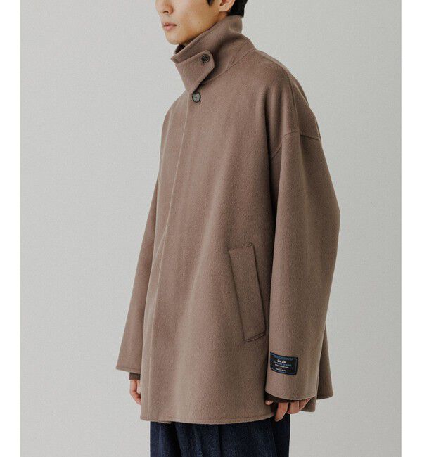 ADAM ET ROPE'「メリノウール ダブルフェイス ショート ステンカラーコート」|ステンカラーコート|