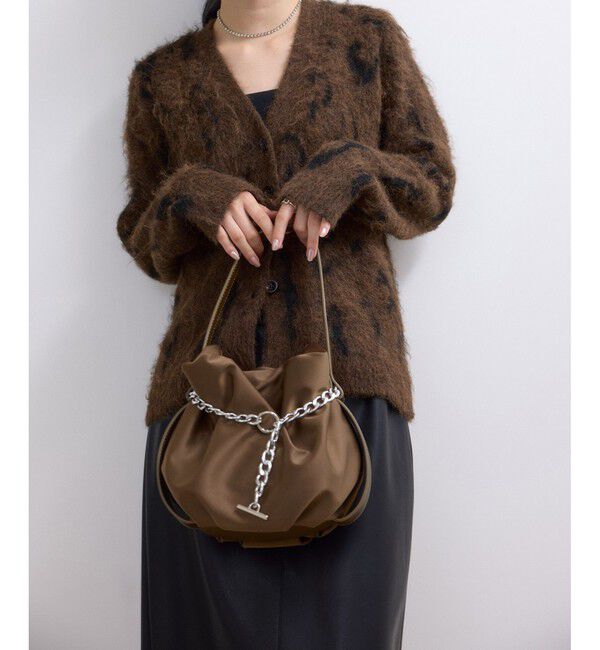 ADAM ET ROPE'「【サステナブル】チェーン巾着バッグ」|ハンドバッグ|