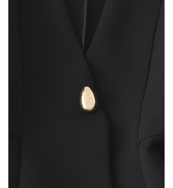 ADAM ET ROPE'「エッグブローチ付きペプラムカーディガン」|カーディガン|