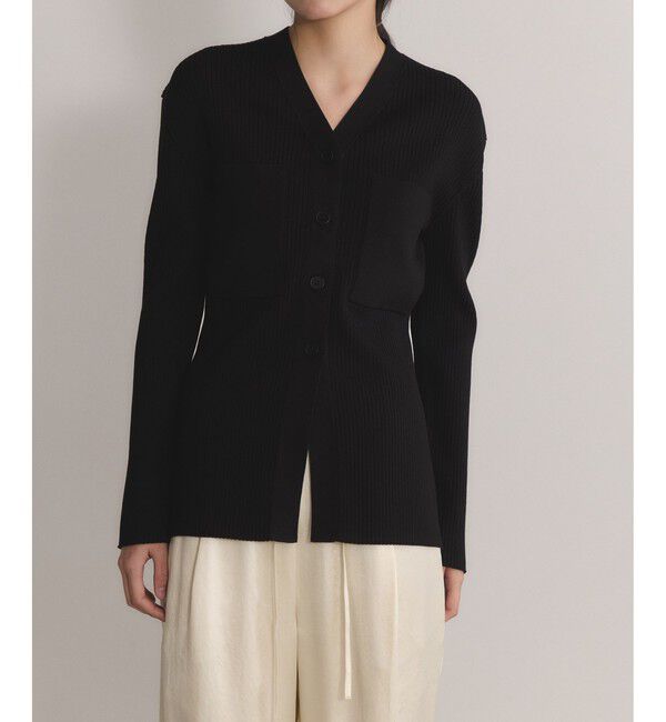 EMOELLE エモエレ ポケットリブカーディガン リブ ニット 25SS EMOELLE エモエレ ポケットリブカーディガン リブ ニット 25SS