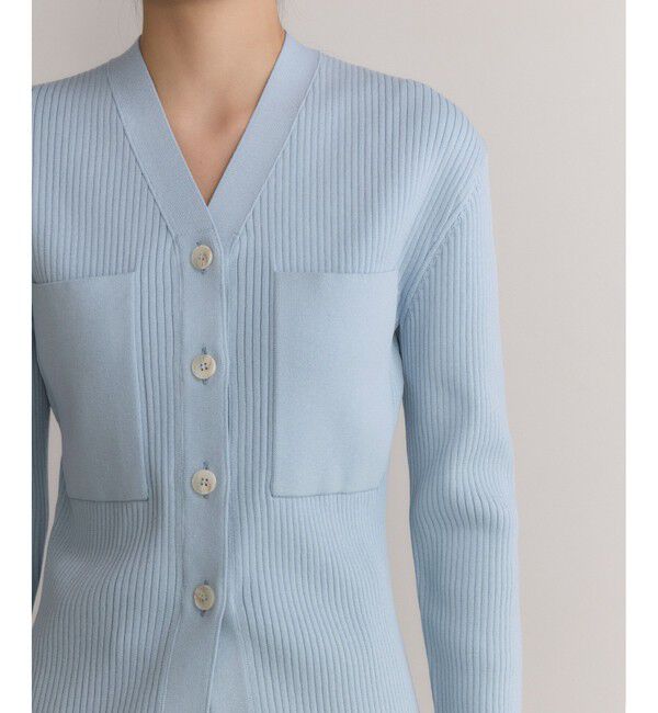 EMOELLE エモエレ ポケットリブカーディガン リブ ニット 25SS EMOELLE エモエレ ポケットリブカーディガン リブ ニット 25SS