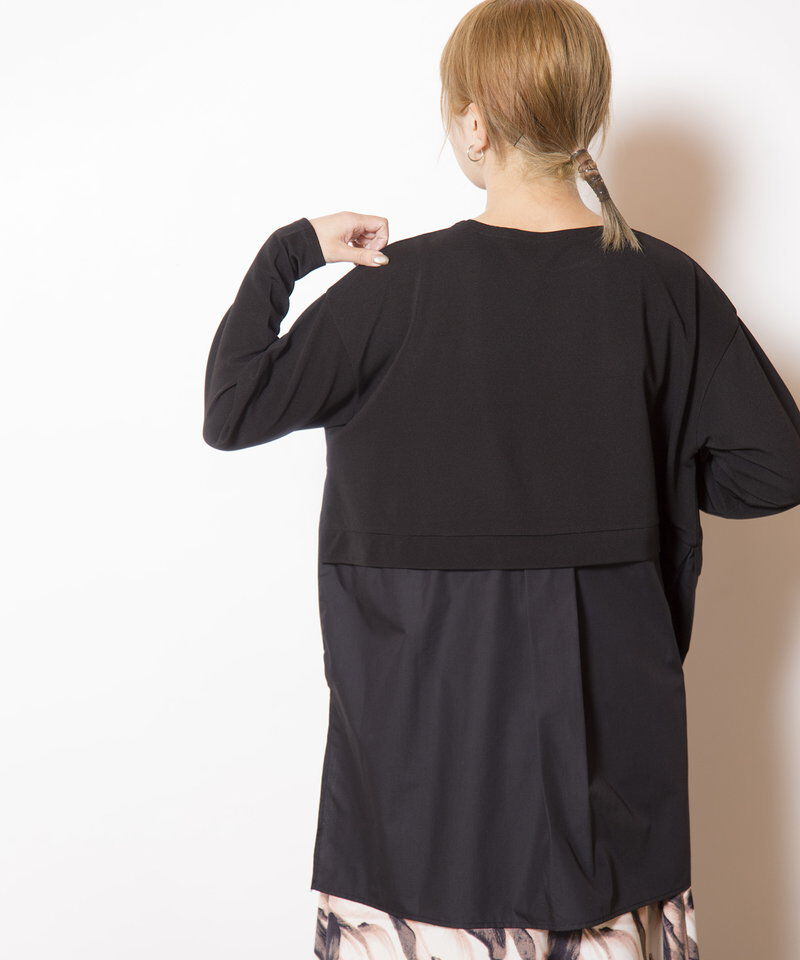  「ドローストリングシャツ切替プルオーバー」|シャツ・ブラウス|