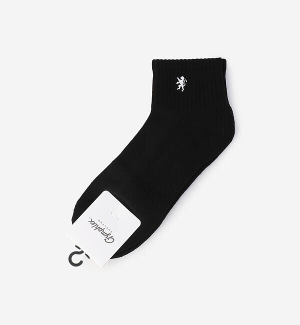 GYMPHLEX「Gymphlex | ショート クルーソックス MEN」|ソックス|BLACK