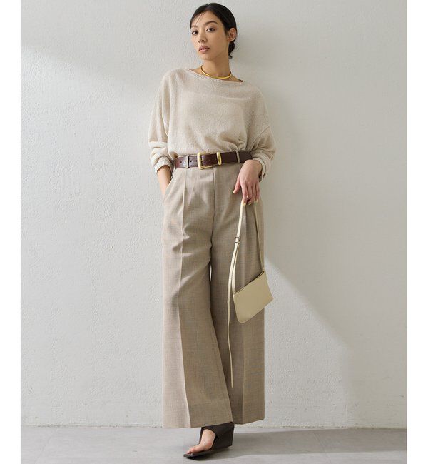  「ボートネックペーパーヤーンプルオーバー」|ニット・セーター|