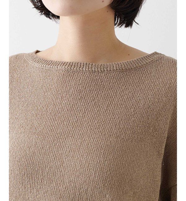  「ボートネックペーパーヤーンプルオーバー」|ニット・セーター|