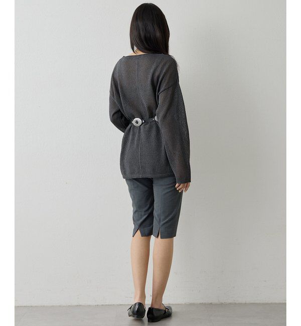  「ボートネックペーパーヤーンプルオーバー」|ニット・セーター|