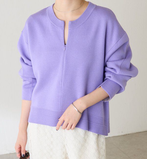  「スウェットライクラウンドヘムニット」|ニット・セーター|
