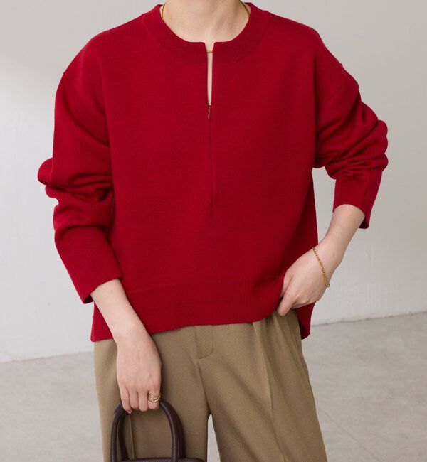  「スウェットライクラウンドヘムニット」|ニット・セーター|
