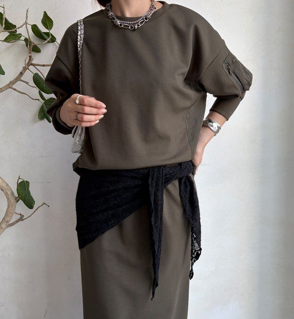  「【WEB限定】MA1ポケットプルオーバー＋タイトスカートセット」|スーツ|