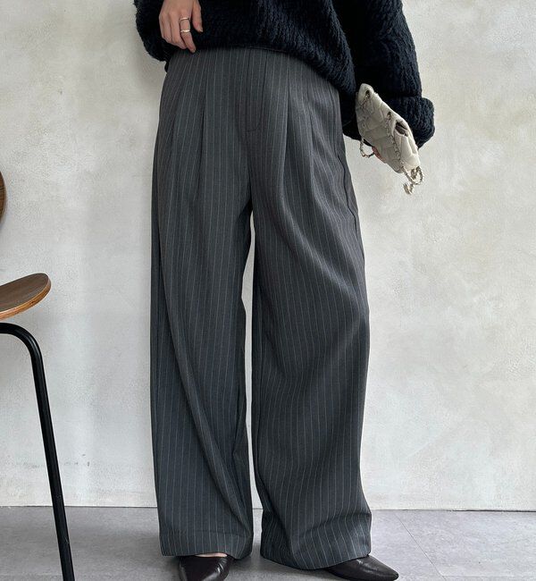  「裏起毛ボンディングパンツ」|チノ|グレー