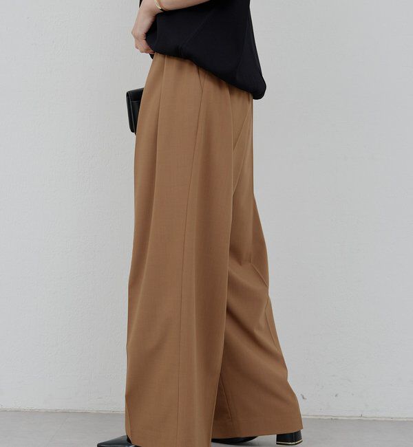  「【新色BR登場/セットアップ対応】ダブルタックパンツ」|スラックス|