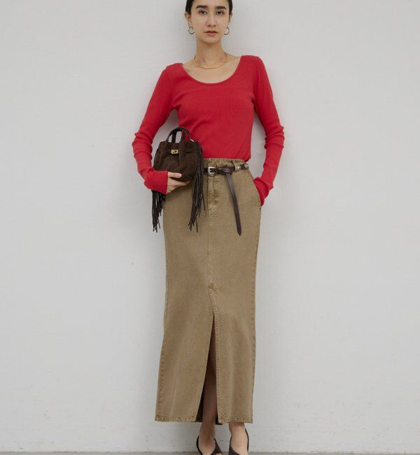  「【セットアップ対応】リヨセルスリットスカート」|スカート|