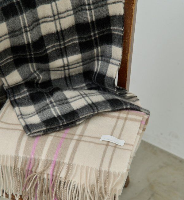  「チェックカシミヤストール」|マフラー|