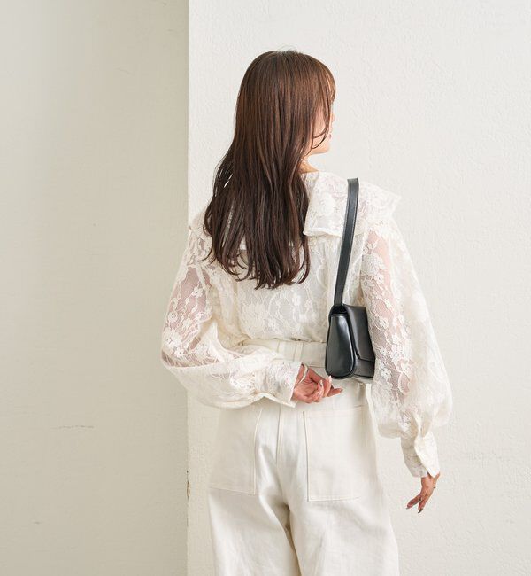  「ラッフルカラー ブラウス」|シャツ・ブラウス|