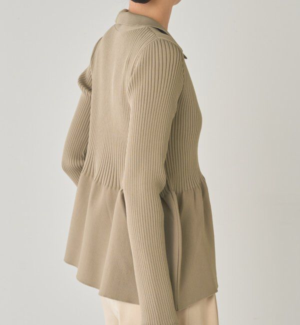  「ペプラム衿カーデ」|ニット・セーター|