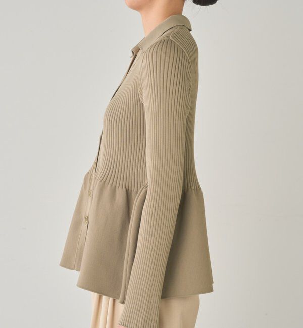  「ペプラム衿カーデ」|ニット・セーター|