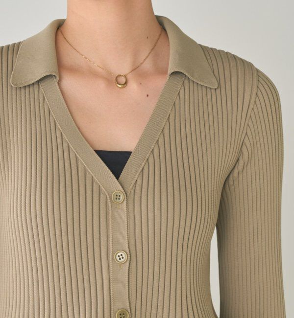  「ペプラム衿カーデ」|ニット・セーター|