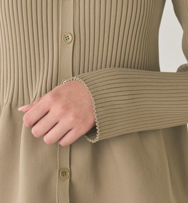  「ペプラム衿カーデ」|ニット・セーター|