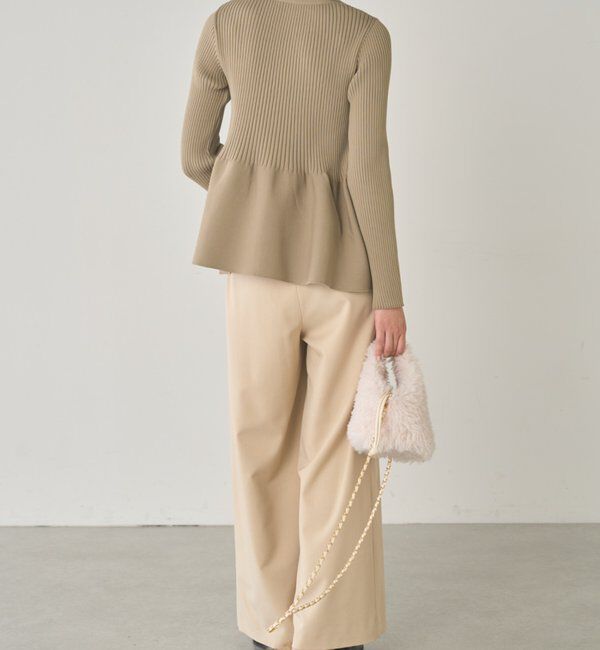  「ペプラム衿カーデ」|ニット・セーター|