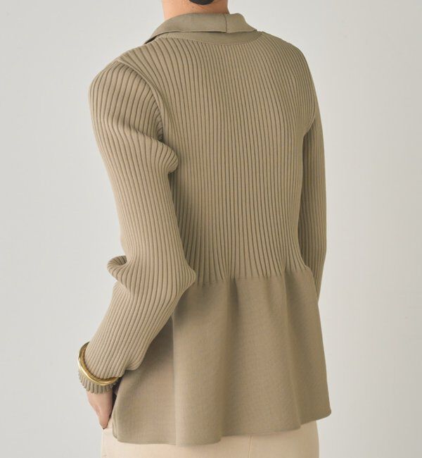  「ペプラム衿カーデ」|ニット・セーター|