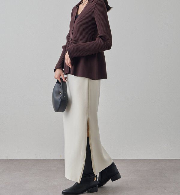  「ペプラム衿カーデ」|ニット・セーター|