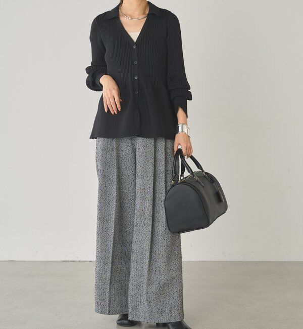  「ペプラム衿カーデ」|ニット・セーター|