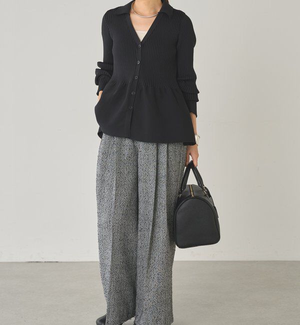  「ペプラム衿カーデ」|ニット・セーター|