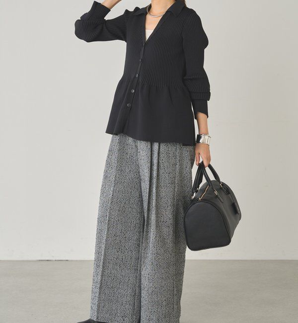  「ペプラム衿カーデ」|ニット・セーター|