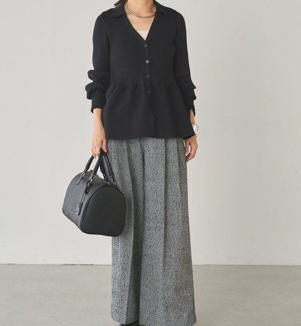  「ペプラム衿カーデ」|ニット・セーター|