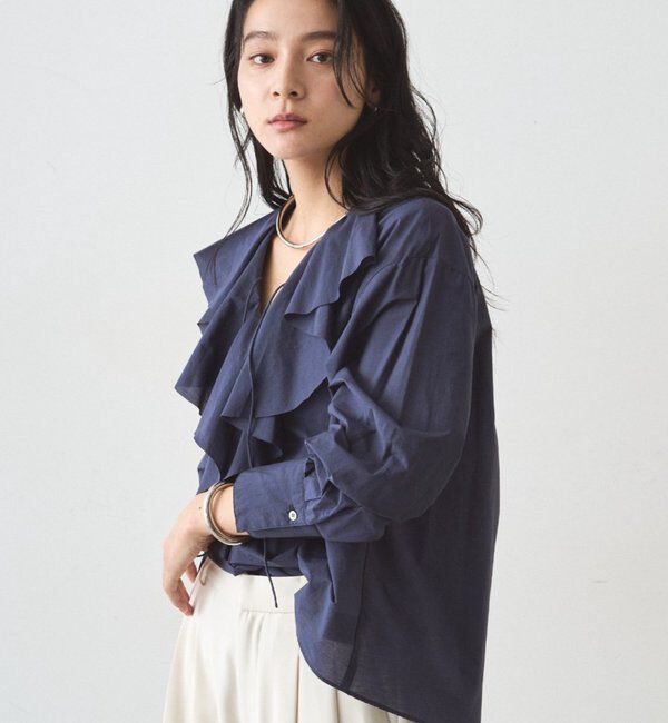  「フリルカラーブラウス」|シャツ・ブラウス|
