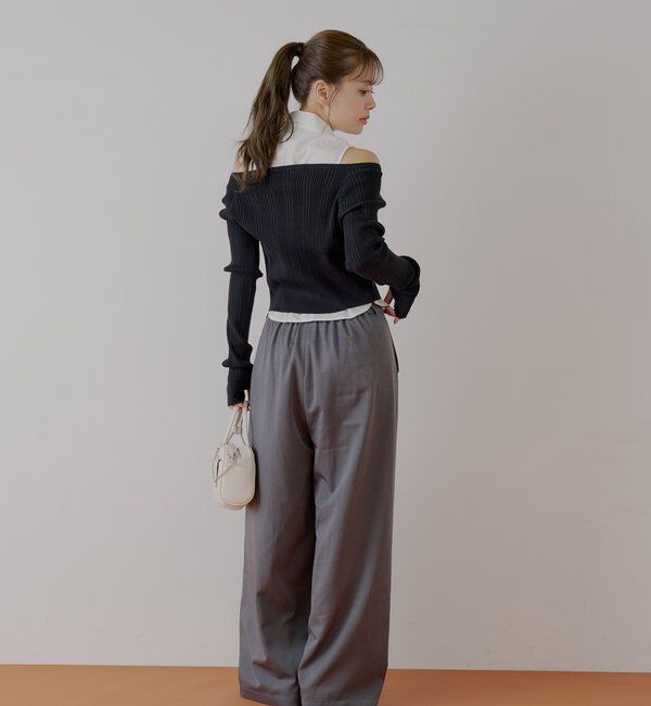  「シャツレイヤード2way カーディガン」|カーディガン|