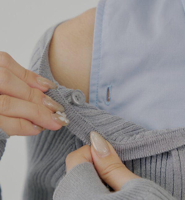  「シャツレイヤード2way カーディガン」|カーディガン|