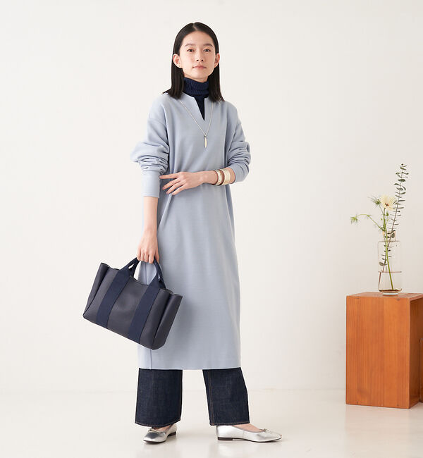 collex「ウール混 バックフォルム前スリットワンピース」|ワンピース|