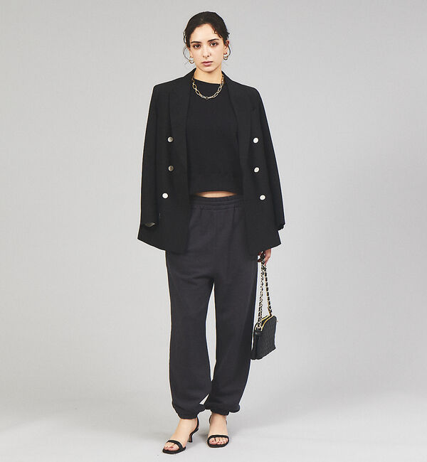 ABAHOUSE「【JEMORGAN/ジェーイーモーガン】柔編み裏毛ショート丈クルーネック / 吊」|スウェット・ジャージ|