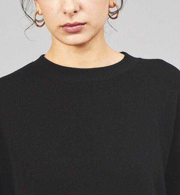 ABAHOUSE「【JEMORGAN/ジェーイーモーガン】柔編み裏毛ショート丈クルーネック / 吊」|スウェット・ジャージ|